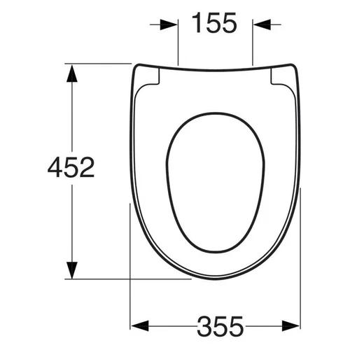 Gustavsberg Nautic 9M26S101 Unitazo dangtis 35,5 x 45,2 cm image 2