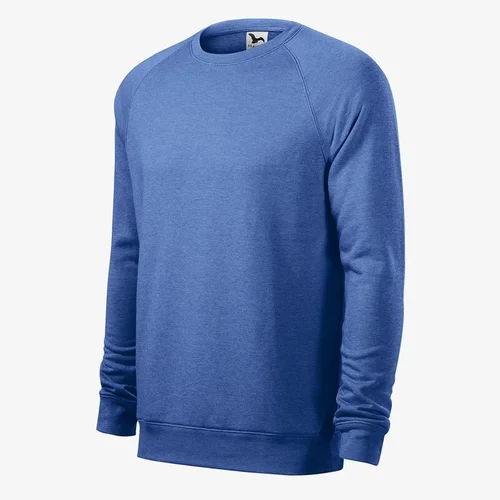 Melanžinis vyriškas MALFINI 415 džemperis – 3XL, Mėlynas melange image 1