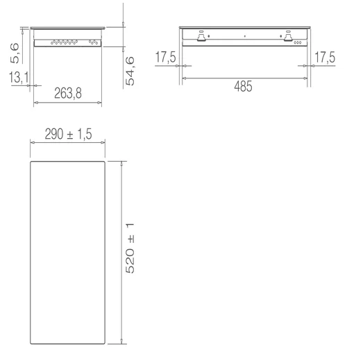 Domino indukcinė kaitlentė Elica RATIO 302 PLUS BL, PRF0183865 image 2