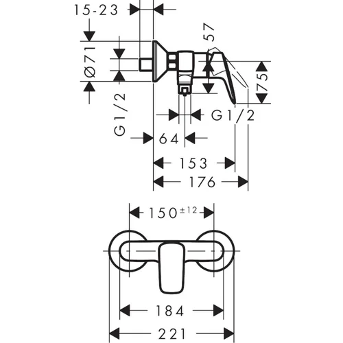 Hansgrohe MyCube 71261000 Chromo dušo maišytuvas image 2