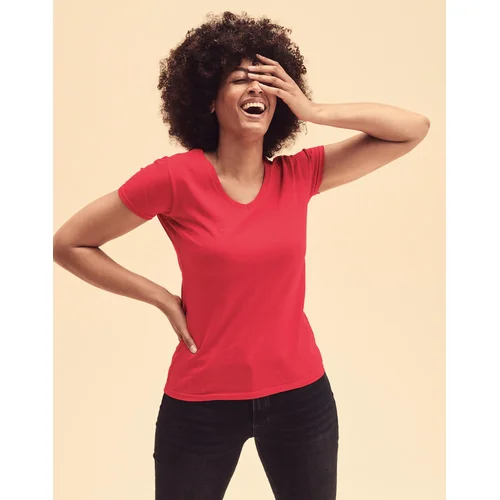 Fruit of the Loom Valueweight V-Neck 129.01 2XL Heather Grey Moteriški marškinėliai image 2