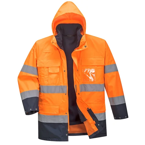 Gero matomumo kontrastinė PORTWEST S162 striukė 3-viename - M, Orange/Navy image 1