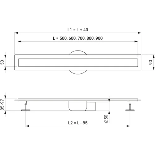 SLOVARM ST-700-50 Dušo latakas 70 cm image 2