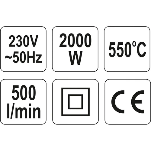 YATO YT-82288 Techninis fenas 230V 2000W image 2