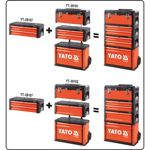 YATO YT-09107 įrankių dėžė, 2 stalčiai image 2