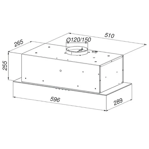 Įmontuojamas gartraukis LORD O2 60 cm Juoda image 3