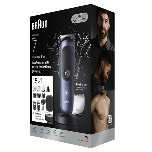 Braun AIO7580 Daugiafunkcis kūno ir veido skustuvas Mėlyna image 2