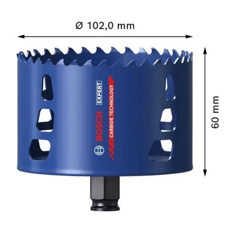 Karbido pjovimo karūna Bosch Tough Material, 102 mm, 2608900439 image 3