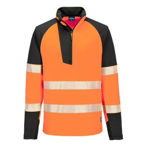 PORTWEST T172 džemperis su 1/4 užtrauktuku XL Orange/Black image 1