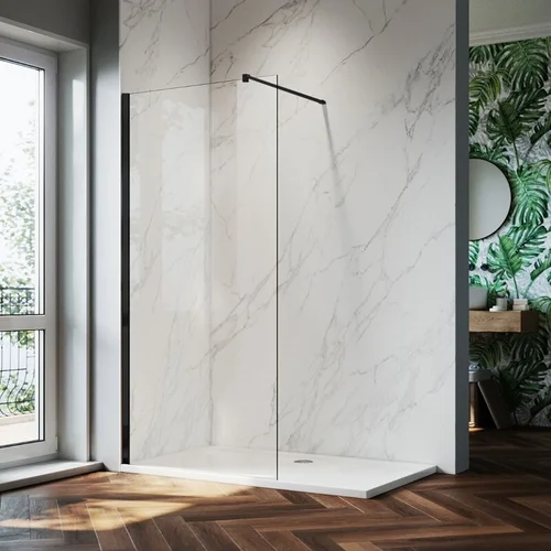 AQUALUX Walk-in 800 dušo sienelė 80x200 cm Juoda image 2