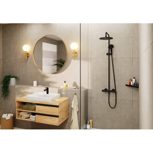 Hansgrohe Vernis Blend 240 1jet Termostatinė dušo sistema, Juoda matinė image 3