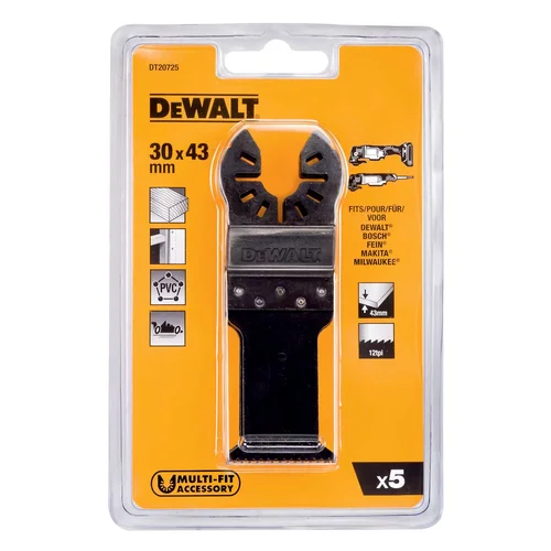 DeWalt DT20725 Daugiafunkcinio įrankio geležtės 30x43 mm image 3