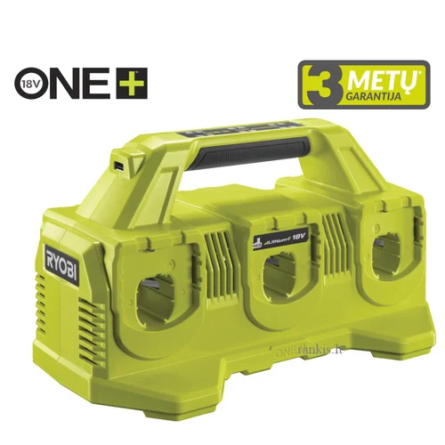 Ryobi RC18640 ONE+ įkroviklis, 6 prievadai, 18 V image 1