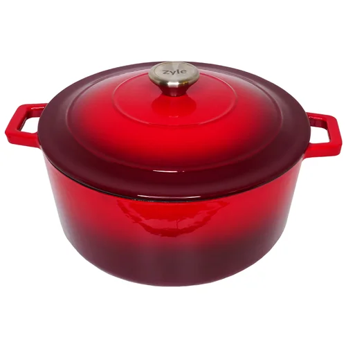 Zyle ZY026RKI Apvalus emaliuotas ketaus puodas 5,7 L image 3