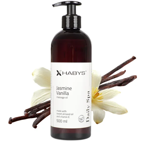 HABYS Daily Spa masažo aliejus, jazminai ir vanilė, 500 ml image 1