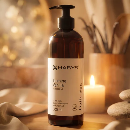 HABYS Daily Spa masažo aliejus, jazminai ir vanilė, 500 ml image 2