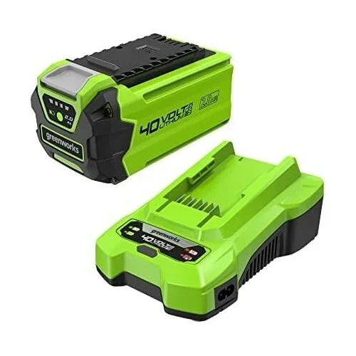 GreenWorks GSK40B2 40V 2Ah akumuliatoriaus ir kroviklio komplektas image 2