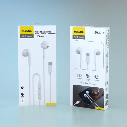 Dudao X3C USB-C ausinės Baltos image 3