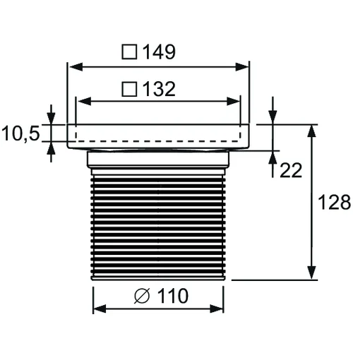 Viršutinė trapo dalis TECEdrainpoint S150 mm 3660011, su grotelėmis įkijuojamai plytelei image 2