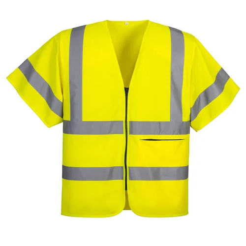 PORTWEST C372 Užtrauktuku užsegama liemenė su pusrankovėmis 4XL Yellow image 1