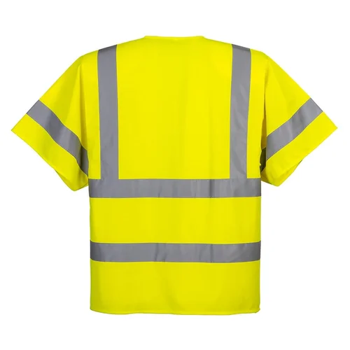 PORTWEST C372 Užtrauktuku užsegama liemenė su pusrankovėmis 4XL Yellow image 2