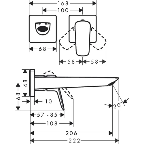 Hansgrohe Logis potinkinis praustuvo maišytuvas 71256000 Chromo image 2
