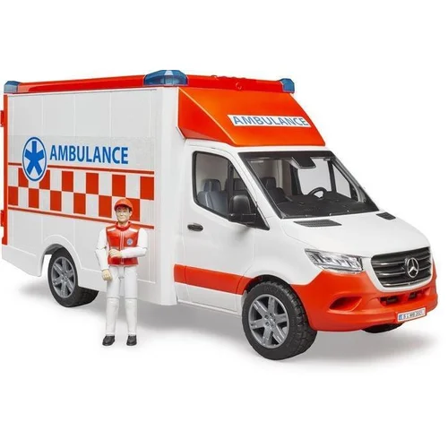 Bruder 02676 Ambulansas Mercedes-Benz Sprinter 1:16 Balta-Raudona image 2