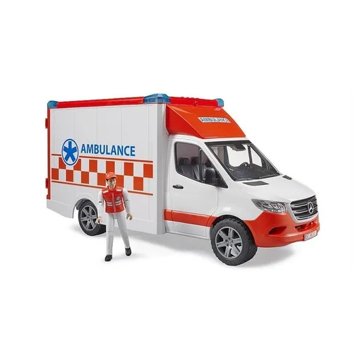 Bruder 02676 Ambulansas Mercedes-Benz Sprinter 1:16 Balta-Raudona image 3