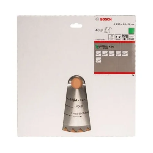 Bosch Pjovimo diskas medienai 254x30x40 2608640435 image 2