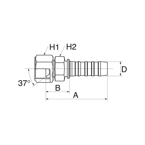 GATES DN25-1"5/16JIC Įdėklas image 2