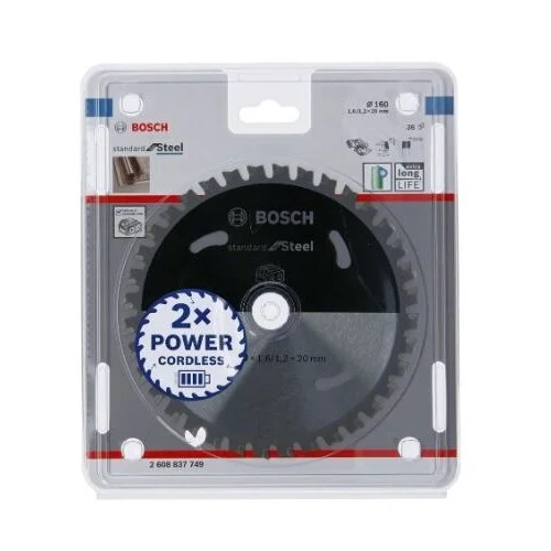 Bosch Standard for Steel metalo pjovimo diskas 160x20x1.6/1.2x36T image 2