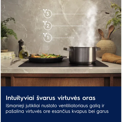 ELECTROLUX Hob2Hood LFG825K Pilnai įmontuojamas 54 cm Juoda image 3