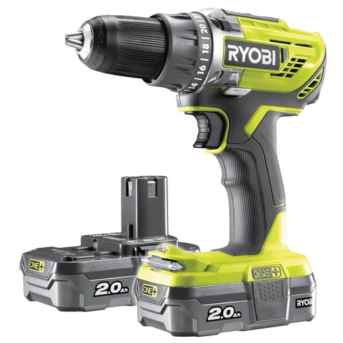 Ryobi R18DD3-220S akumuliatorinis gręžtuvas–suktuvas, 18V, 2x2,0 Ah image 1