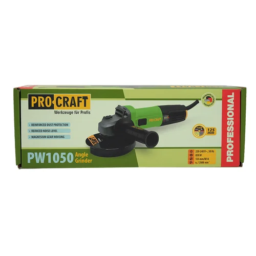 ProCraft PW1050 kampinis šlifuoklis, 125 mm image 2