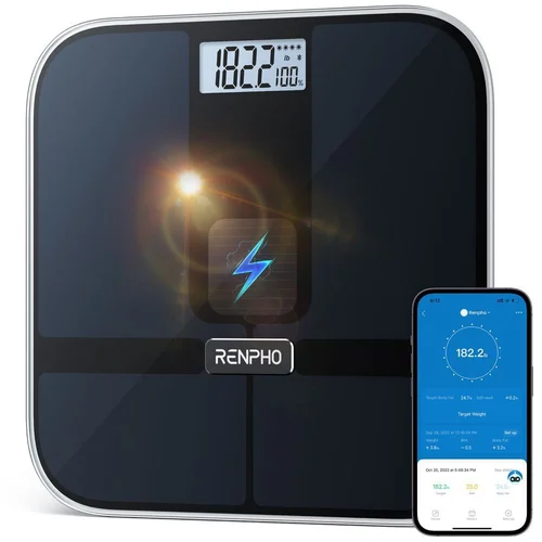 RENPHO Elis Solar 2 išmaniosios svarstyklės, juodos image 2