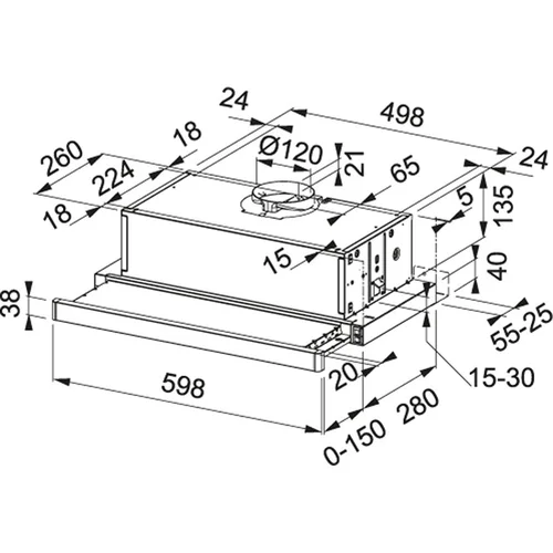 FRANKE Smart FSM 601 BK/GL Įmontuojamas gartraukis 315.0489.958 image 2