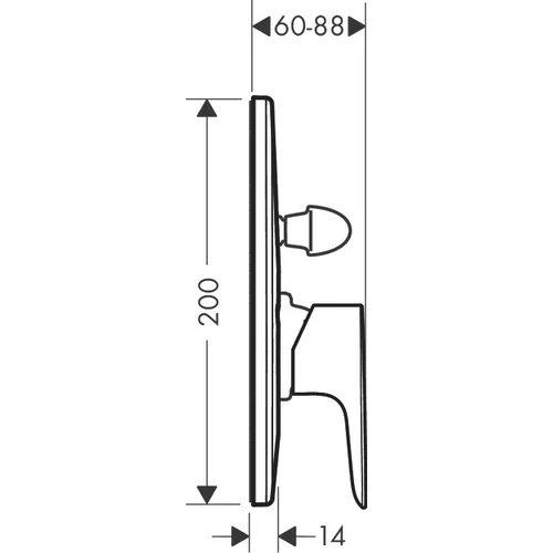 Hansgrohe Talis E 71746000 potinkinis vonios maišytuvas Chromo image 2