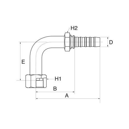 GATES DN16-1"SAE įdėklas 90° image 2