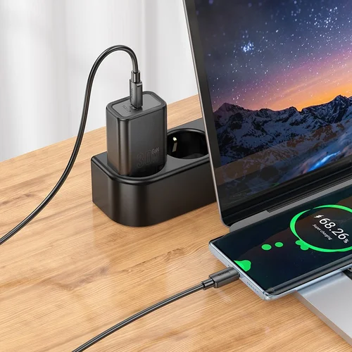 Įkroviklis Hoco N62 30W GaN USB-C juodas image 3