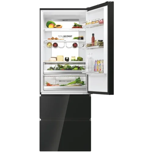 Haier HTW7720DNGB Dviejų durų 70 cm pločio juodas šaldytuvas image 2