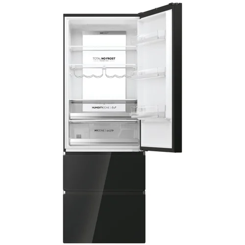 Haier HTW7720DNGB Dviejų durų 70 cm pločio juodas šaldytuvas image 3
